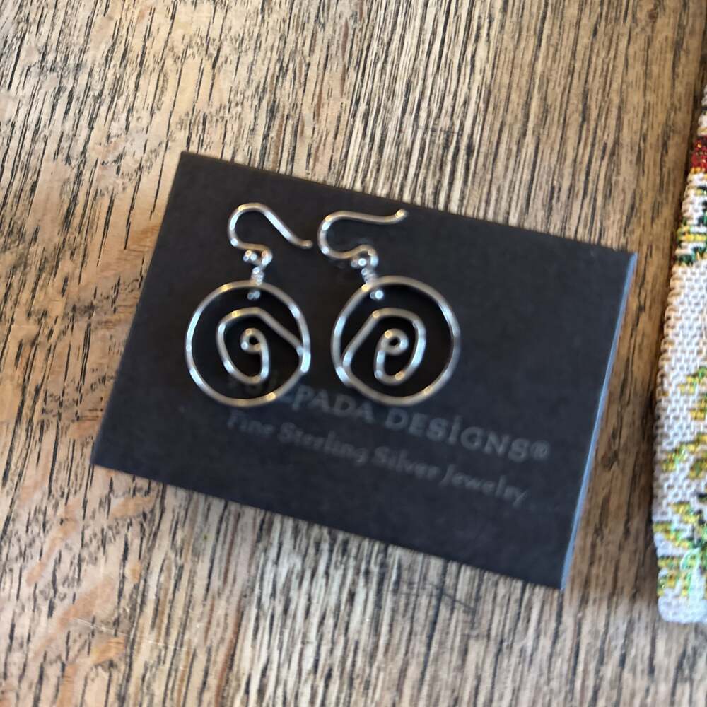 Silpada Sterling Silver Spiral W1945 Art Deco Earrings